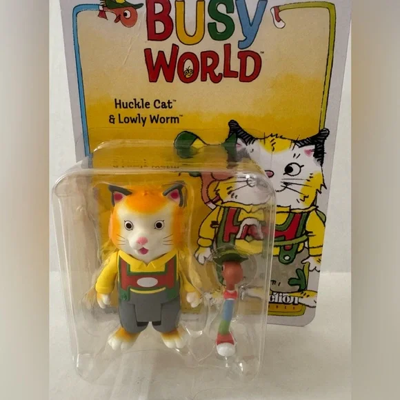 Super7 Richard Scarry's Busy World Huckle Cat & Lowly Worm ReAction Figure - Picture 2 of 9